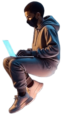 Person working on laptop